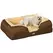PawHut Calming Dog Bed Pet Mattress w/ Removable Cover, Anti-Slip Bottom, for Small Dogs, 70L x 50W x 18Hcm - Brown - 1