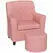 AIYAPLAY 2PCs Kids Sofa Set with Footrest, for Playroom, Bedroom, Pink - 1