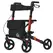 HOMCOM 4 Wheel Rollator with Seat and Back, Folding Mobility Walker with Carry Bag, Adjustable Height, Dual Brakes, Cane Holder, Lightweight Aluminium Walking Frame for Seniors and Disabled, Red - 1