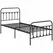 HOMCOM Single Minimalistic Metal Bed Frame - Black - 1
