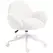 HOMCOM Makeup Vanity Chair, Cute Fluffy Desk Chair with Rolling Wheels for Bedroom Living Room, Cream White - 1