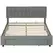 HOMCOM King Size Ottoman Bed Frame, with Front Drawer - Grey - 1