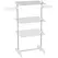 HOMCOM 3-Tier Clothes Airer, Stainless Steel Foldable Clothes Drying Rack with Wheels and Wings, Indoor and Outdoor, Easy Assembly, 142 x 55 x 152cm, White - 1
