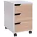 HOMCOM 3 Drawer Mobile File Cabinet, Vertical Filing Cabinet with Wheels for Home Office, Oak - 1