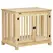 PawHut Wooden Dog Crate, with Double Doors, Cushion, for Medium Dogs - Natural Finish - 1