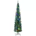 HOMCOM 7.5' Artificial Prelit Christmas Trees Holiday Décor with Colourful LED Lights, Pencil Shape, Steel Base - 1