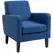 HOMCOM Linen-Look Boxy Armchair - Blue - 1