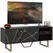 HOMCOM TV Stand Cabinet for TVs up to 50 Inches, TV Unit with Storage Shelves and Cupboard for Living Room, Black Marble Tone - 1
