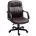 HOMCOM Swivel Executive Chair PU Leather Computer Desk Chair, Dark Brown - 1
