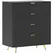 HOMCOM Elegant Four-Drawer Bedside Table - Black - 1