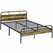 HOMCOM Industrial-Style Double Bed Frame - Black/Brown - 1