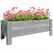 Outsunny 58L Garden Raised Bed Planter Grow Containers for Outdoor Patio Plant Flower Vegetable Pot Fir Wood, 100 x 36.5 x 36 cm, Grey - 1