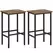 HOMCOM Industrial Bar Stools, Set of 2 Kitchen Breakfast Bar Chairs with Footrest, Counter Height Island Stools for Dining Area, Home Pub, Rustic Brown - 1