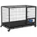 PawHut Heavy Duty Dog Crate on Wheels w/ Bowl Holder, Removable Tray, Openable Top, Detachable Door, for L, XL Dogs - 1