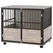 PawHut 80cm Furniture Style Dog Crate Dog Cage End Table Indoor with 3 Doors Soft Washable Cushion, for Medium Sized Dogs - 1