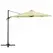 Outsunny 3(m) LED Cantilever Parasol Garden Sun Umbrella w/ Base and Solar Lights Beige - 1