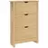 HOMCOM Slim Shoe Cabinet, Narrow Shoe Cupboard with 3 Drawers, Adjustable Shelves for 18 Pairs of Shoes, Natural Wood Finish - 1