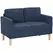 HOMCOM Small Two-Seater Corduroy Sofa - Blue - 1