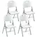 Outsunny Set of Four Foldable Outdoor Chairs - White - 1