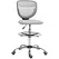 Vinsetto 68-88cm Draughtsman Office Chair, with Wheels - Light Grey - 1