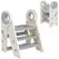 AIYAPLAY Foldable and Adjustable Kids Step Stool with Handle, Non-Slip, Grey - 1