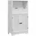 kleankin Three-Part Bathroom Storage Unit, with Shelf, Drawers & Cupboard - White - 1