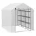 Outsunny 8 x 6ft Walk-In Greenhouse, with Shelves - White - 1