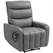 HOMCOM Electric Recliner Armchair with USB + Type C Charge Port, Phone Holder, PU Leather Reclining Chair with Adjustable Leg Rest, Recliner Chair for Home Living Room Theater, Grey - 1
