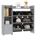 AIYAPLAY Toy Storage Unit with 8 Removable Bins, Storage Shelves, Cabinet, Grey - 1