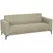 HOMCOM 3 Seater Sofa, Modern Fabric Sofa Couch, Channel Tufted Upholstered Sofa Settee for Living Room, Guest Room, Bedroom, Home Office, Khaki - 1