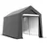 Outsunny 3.6 x 2.1m Portable Outdoor Shed, with Window - Dark Grey - 1