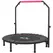 HOMCOM 48" Foldable Mini Fitness Trampoline, with Adjustable Foam Handle, Pink - 1