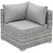 Outsunny Outdoor PE Rattan Corner Sofa, Garden Wicker Furniture Single Sofa Chair w/ Cushions, Light Grey - 1