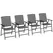 Outsunny Set of Four Folding Rattan Seat Chairs - Grey - 1