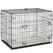 PawHut Foldable Dog Crate with 2 Doors with Tray, Soft Cushion, for Small Dogs, 75 x 49 x 53 cm, Black - 1