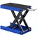 DURHAND 500KG Motorcycle Lift Scissor Jack, Height Adjustable Motorbike Stand with Anti-Slip Wide Deck, Heavy Duty Steel Motorbike Repair Lift Hoist Stand for Home Garage, Blue - 1