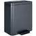 HOMCOM 40L Dual Compartment Rubbish Bin, with Soft-Close Lid - Black - 1