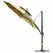 Outsunny 3m Cantilever Parasol w/ Solar Lights Power Bank Base 360° Spin Khaki - 1