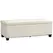 HOMCOM Storage Ottoman Bench, Corduroy Footstool with Removable Lid and Legs, 112cm Storage Chest Box for Living Room, Bedroom, Hallway, Beige - 1