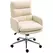 HOMCOM 91-99cm Sherpa Fleece Office Chair - Cream White - 1