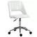 Vinsetto Armless Velvet-Feel Office Chair - Cream White - 1