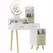 HOMCOM Elegant Dressing Table, with Storage - White - 1