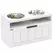 PawHut Raised Dog Bowl with Slow Feeder, Two Stainless Steel Dog Bowls, Drawer, for Large and Extra Large Dogs, White - 1