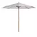 Outsunny 3(m) Garden Parasol, Pulley Operated Patio Umbrella, Wooden Table Market Umbrella with Rope Pulley Mechanism and 8 Ribs, Cream White - 1