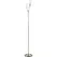 HOMCOM 3-Light Upright Floor Lamps for Living Room, Modern Standing Lamp for Bedroom with Steel Base, Bulb not Included, Silver - 1