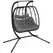 Outsunny Two-Seater Steel Frame Hanging Egg Chair - Black - 1