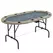 SPORTNOW 8 Player Folding Poker Table, with Cup Holders, Cushioning Edge, Brown and Blue - 1