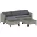 Outsunny 5-Piece Rattan Patio Furniture Set with Corner Sofa, Footstools, Coffee Table, for Poolside, Dark Grey - 1
