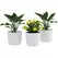 Outsunny Set of Three Ф22cm Planters - White - 1