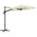 Outsunny 3(m) Cantilever Garden Parasol with Solar Powered Lights, Crank Handle & Cross Base, UPF 50+, 360° Rotation, Cream - 1